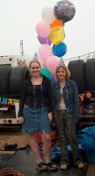 Mel and Amanda on our Birthdays at the races.