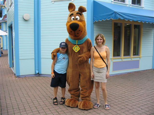 Leah and Amanda with Scooby Doo